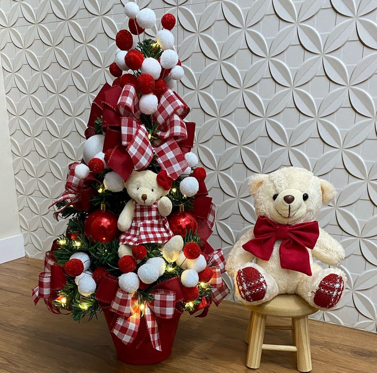 Mini Árvore de Natal Decorada 360º + Uso Decorativo - 55CM
