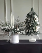 Kit Decorativo Natalino Branco (2 Itens)